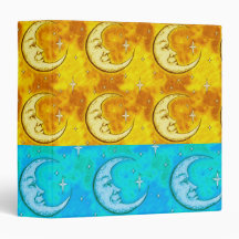 Celestial Moons Notebook Vinyl Binder
