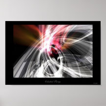 Celestial Rings Digital Abstract Art by B. Crisp Poster