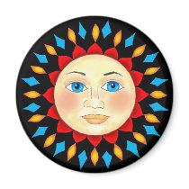 Celestial Sun Face Magnet magnets