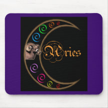 Celestrial Moon Aries Mouse Pads