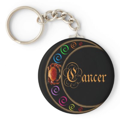 Celestrial Moons Zodiac Cancer Key Chain by Art_by_Maria