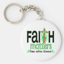 Celiac Disease Faith Matters Cross 1 Keychain