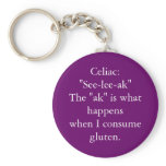 Celiac: "See-lee-ak" keychain