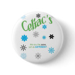 Celiac Snowflakes Pinback Buttons