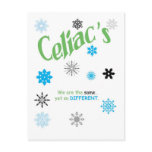 Celiac Snowflakes Post Cards