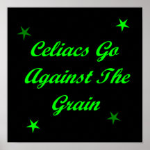 Celiacs vont à l'encontre le grain posters