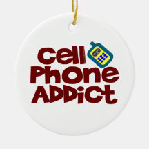 Cell Phone Addict Christmas Ornaments
