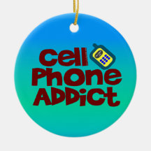 Cell Phone Addict Christmas Tree Ornaments