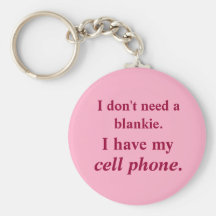 Cell Phone Dependent Keychain in Pink