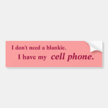 Cell Phone Dependent pink bumper sticker