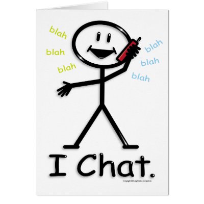Cell Phone talker Greeting Card by BusyBodies