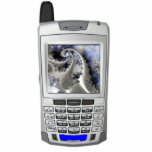 Cell with Fractal plate face sculputered keychain Photo Cutout
