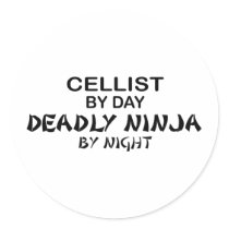 Cellist Deadly Ninja by Night stickers