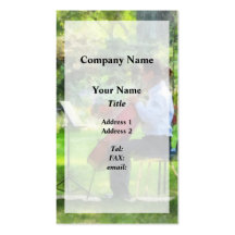 Cellist in the Garden Business Card Templates