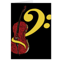 Cello Clef Greeting Card