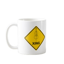 Cello Crossing Highway Sign Mug