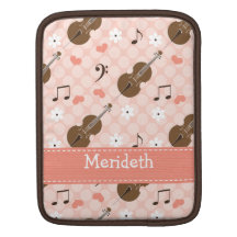 Cello Music Note iPad Sleeve for iPad 2 and 1