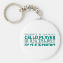 Cello Player 3% Talent Key Chains