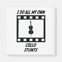 Cello Stunts Refrigerator Magnet