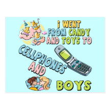 Cellphones and Boys T-shirts and Gifts For Her Postcard