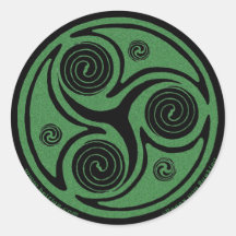 Celtic Art Sticker, Triskel Design #4