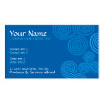 Celtic Blue Curl Swirl w- Logo Business Card