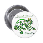 Celtic Cat Pinback Buttons