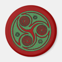 Celtic Christmas Spiral Magnet