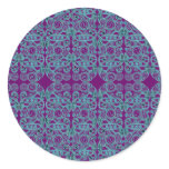 Celtic Cranes & Spirals Stickers, Purple