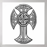 Celtic Cross 2 Black Print