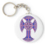 Celtic Cross 2 Purple Key Chain