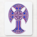 Celtic Cross 2 Purple mousepads