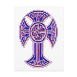 Celtic Cross 2 Purple postcards