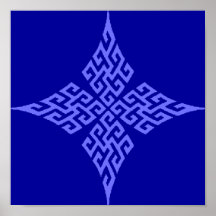 Celtic Cross 5 Blue Posters