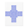 Celtic Cross 6 Blue Postcard