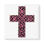 Celtic Cross 7 Red Refrigerator Magnets