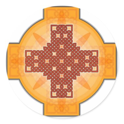 Celtic Cross 9 Round Stickers by fstasu60