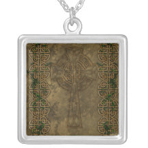 Celtic Cross and Celtic Knots Custom Necklace