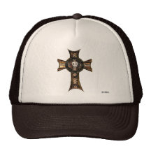 Celtic Cross & Skull (Gold) Hats