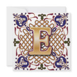 Celtic Design Letter E Custom Announcement