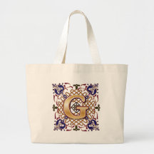 Celtic Design Letter G Canvas Bag