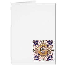 Celtic Design Letter G Greeting Card