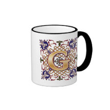 Celtic Design Letter G Mugs