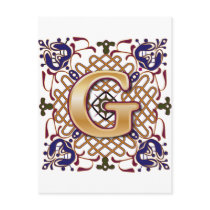 Celtic Design Letter G Post Card