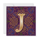 Celtic Design Letter J Custom Invitations
