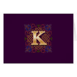 Celtic Design Letter K Card