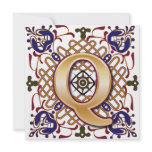Celtic Design Letter Q invitations
