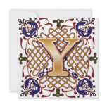 Celtic Design Letter Y Personalized Invite