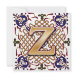 Celtic Design Letter Z invitations