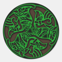 Celtic Dog Chase Stickers